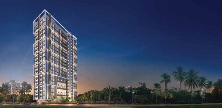 The Summit Residences tower at dusk, artist's impression